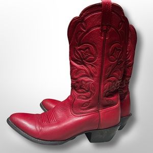 Ariat Heritage Round Toe Red Cowboy Boots
